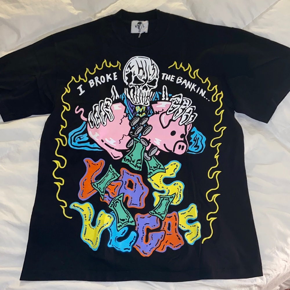 NWT Warren Lotas break the bank t-shirt
